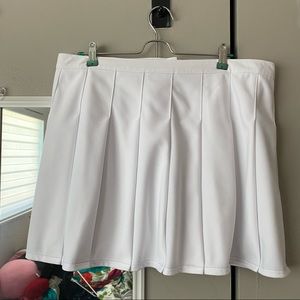 plus size white tennis skirt